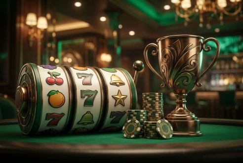 Composição com símbolos de jogos e prêmios